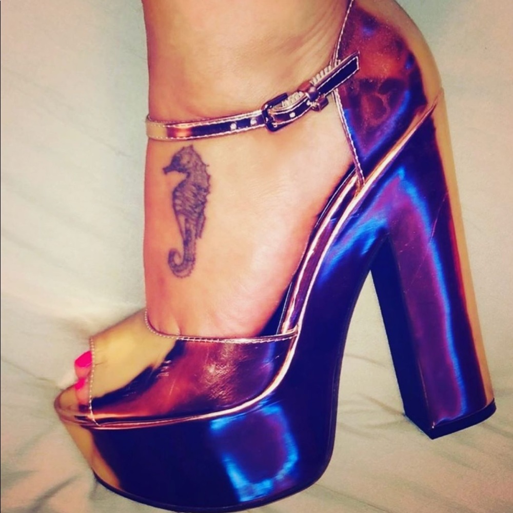 Glam Rose Gold Platforms